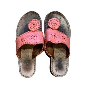 Jack Rogers | Girls Jack Flat Sandals in Coral, Size 1